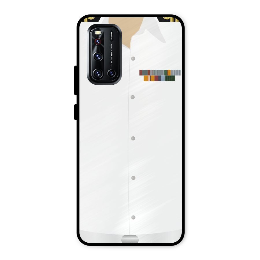 Navy Uniform Metal Back Case for Vivo V19