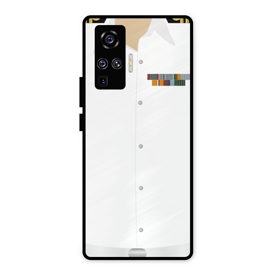 Navy Uniform Metal Back Case for Vivo X50 Pro