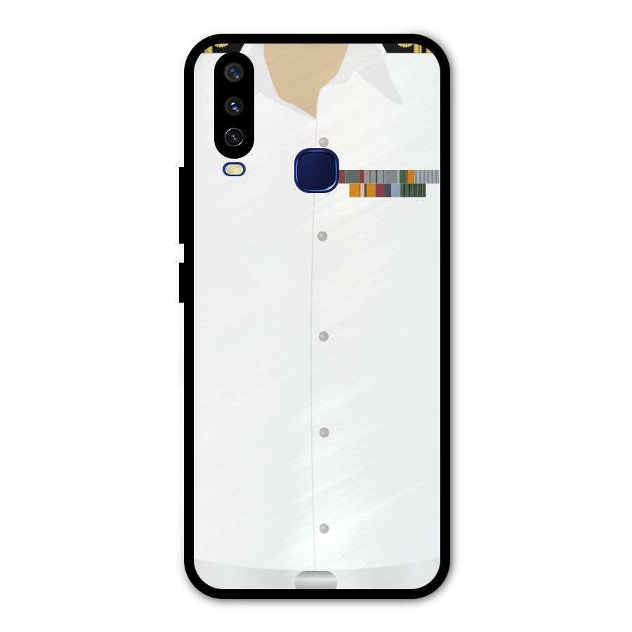 Navy Uniform Metal Back Case for Vivo Y12