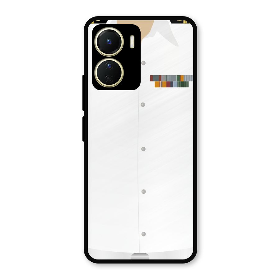 Navy Uniform Metal Back Case for Vivo Y16