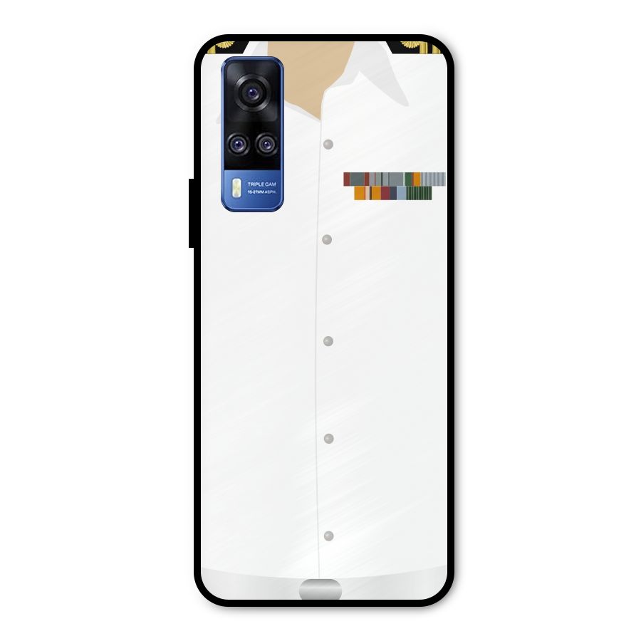 Navy Uniform Metal Back Case for Vivo Y31