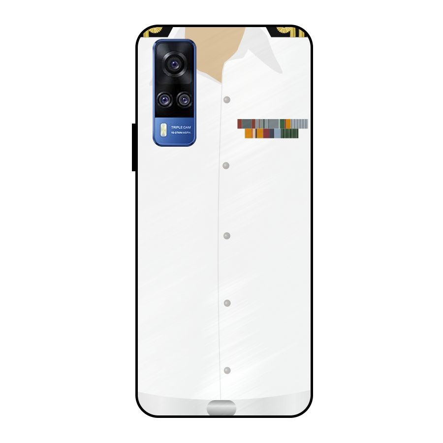Navy Uniform Metal Back Case for Vivo Y51