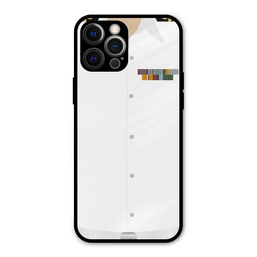 Navy Uniform Metal Back Case for iPhone 12 Pro Max