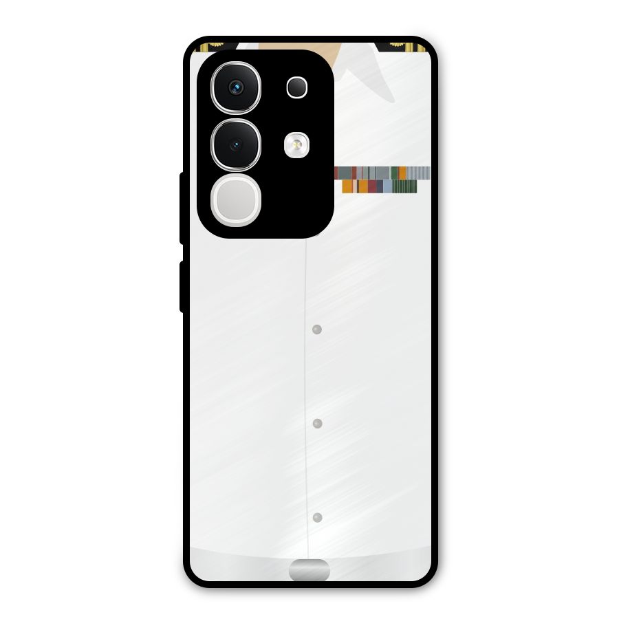 Navy Uniform Metal Back Case for iQOO Z10x