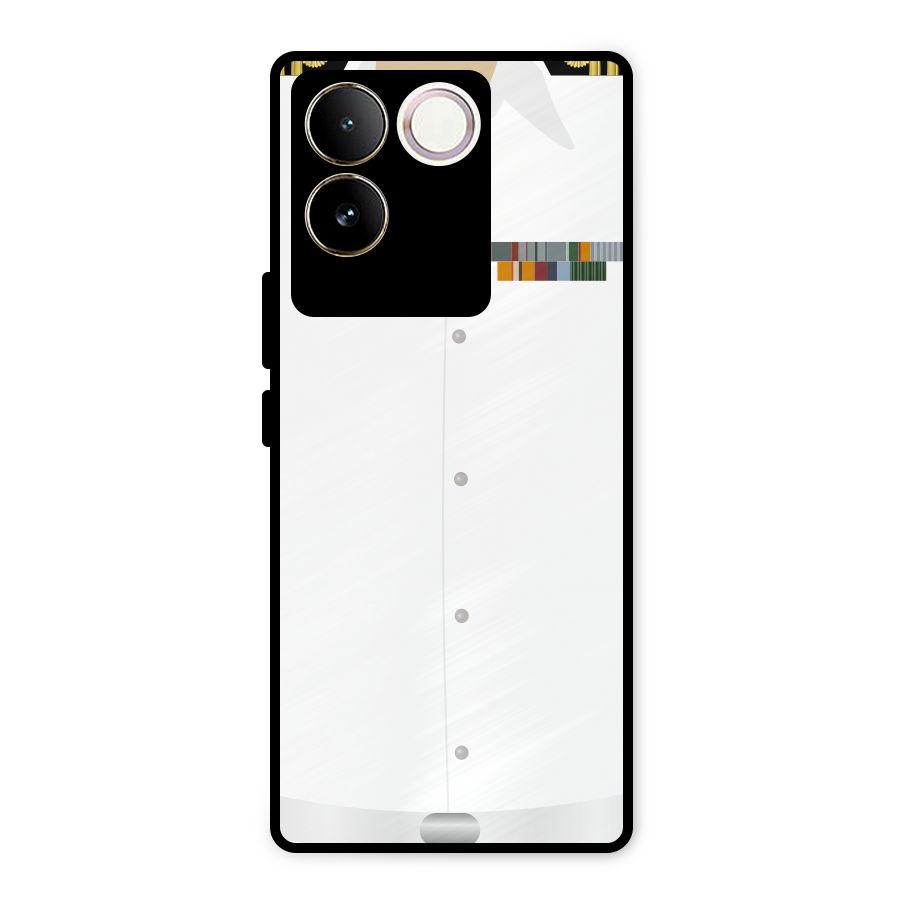 Navy Uniform Metal Back Case for iQOO Z7 Pro