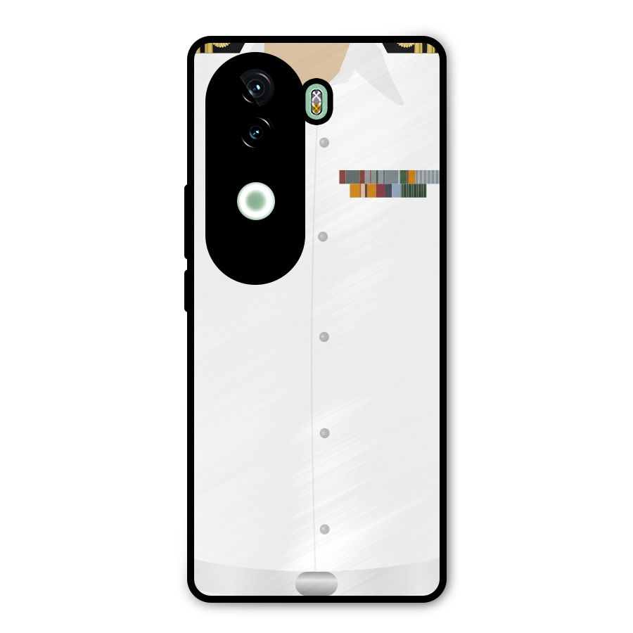 Navy Uniform Metal Back Case for iQOO Z9s