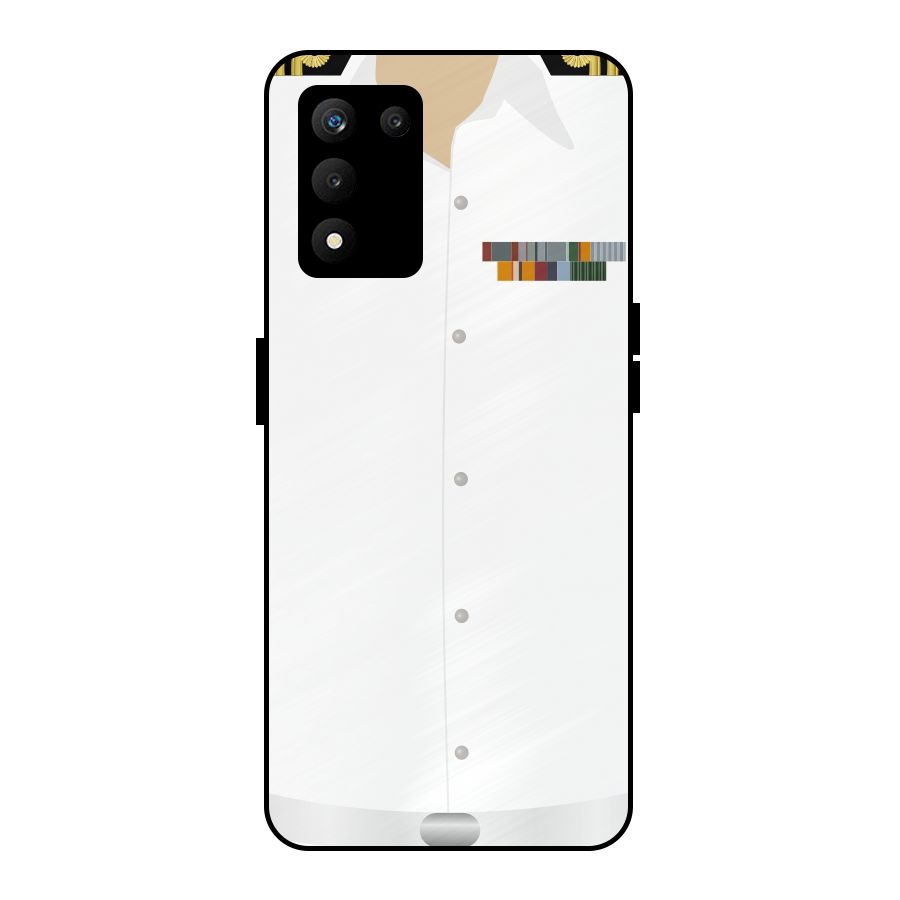 Navy Uniform Metal Back Case for realme 9 5G SE