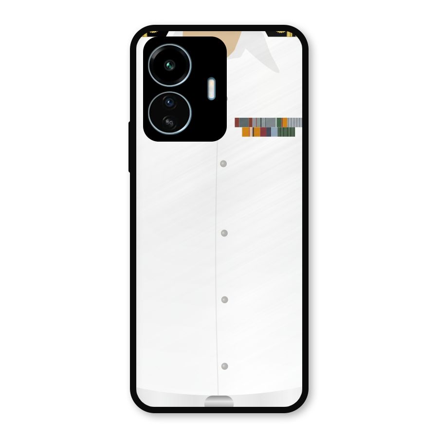 Navy Uniform Metal Back Case for vivo iQOO Z6 Lite 5G