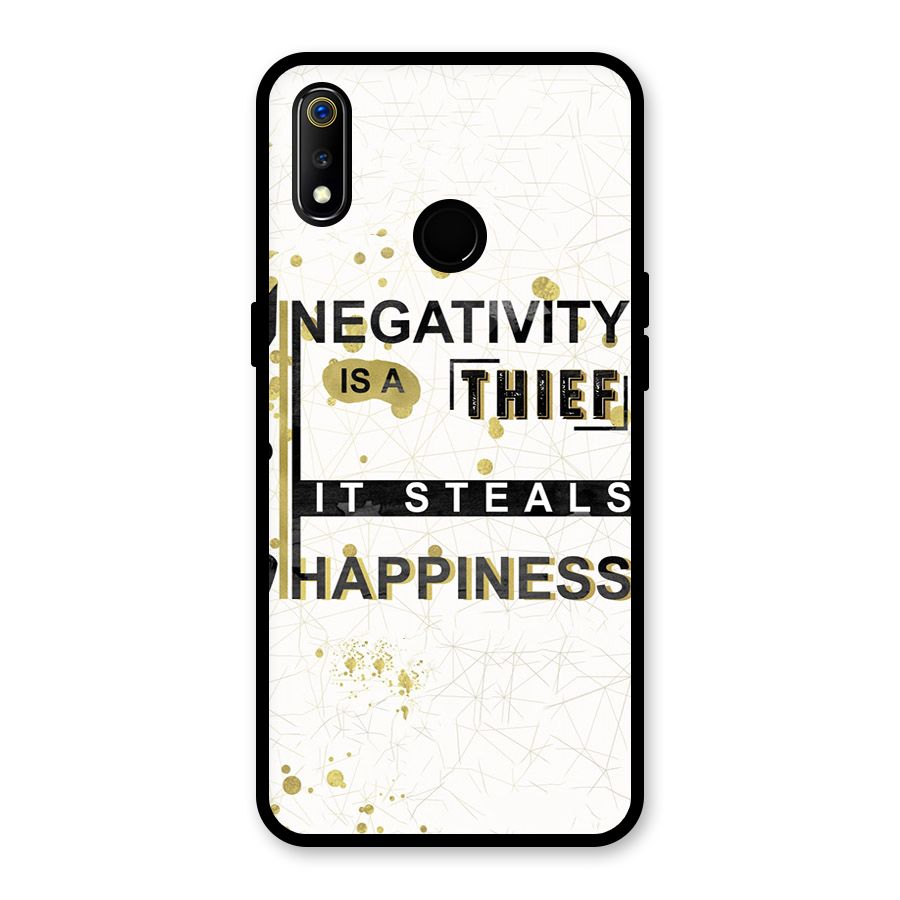 Negativity Thief Glass Back Case for Realme 3i