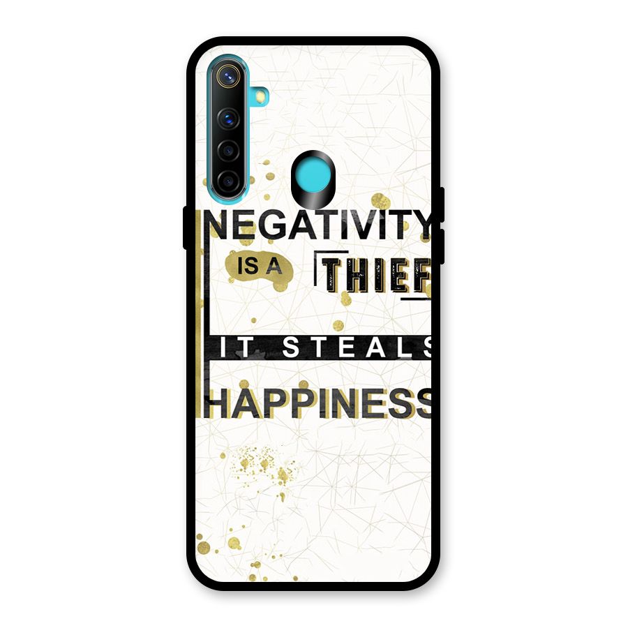 Negativity Thief Glass Back Case for Realme 5