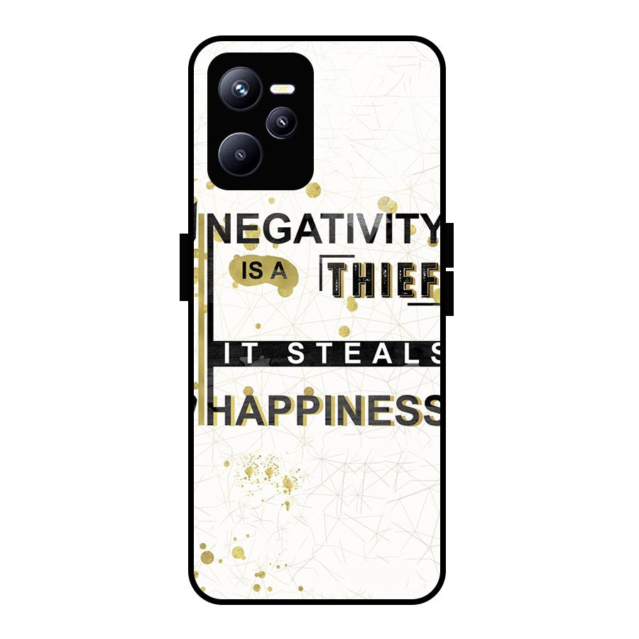 Negativity Thief Glass Back Case for Realme C35