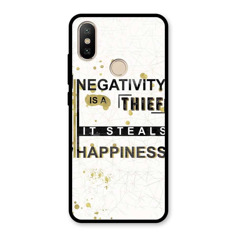 Negativity Thief Glass Back Case for Redmi A2