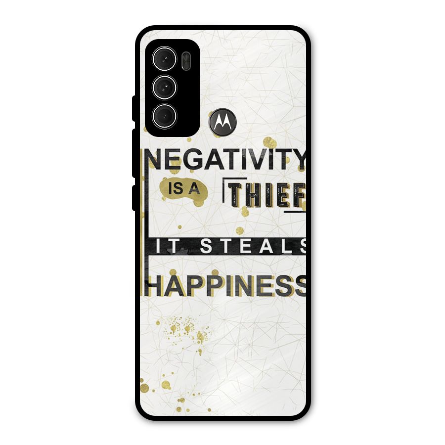 Negativity Thief Metal Back Case for Moto G60