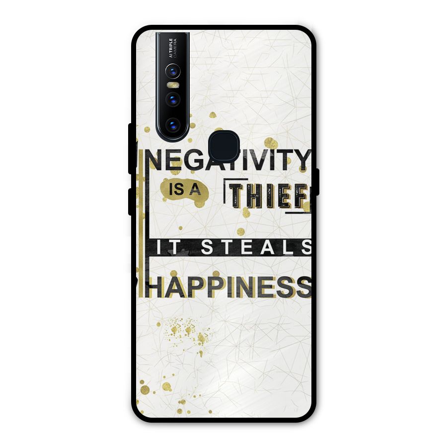 Negativity Thief Metal Back Case for Vivo V15