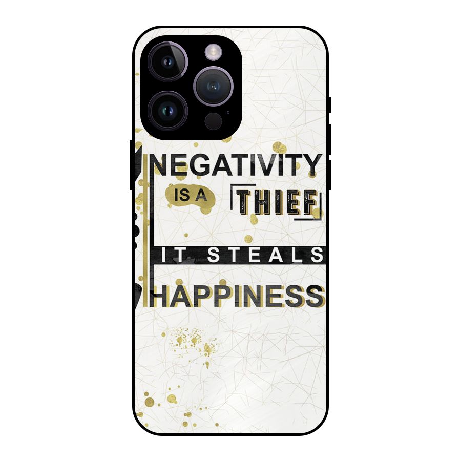 Negativity Thief Metal Back Case for iPhone 14 Pro Max