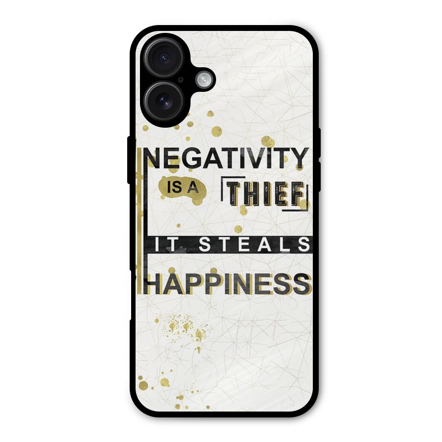 Negativity Thief Metal Back Case for iPhone 16 Plus