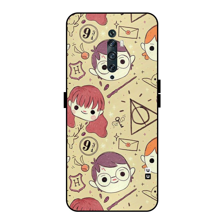 Nerds Metal Back Case for Oppo Reno2 F