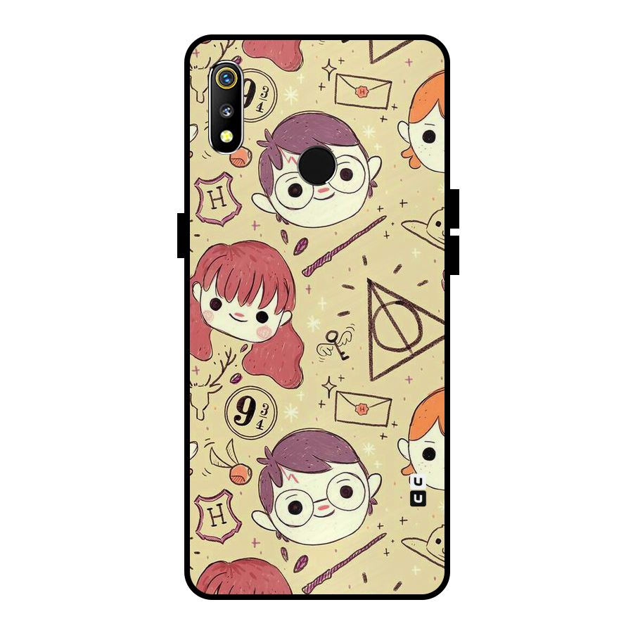 Nerds Metal Back Case for Realme 3i