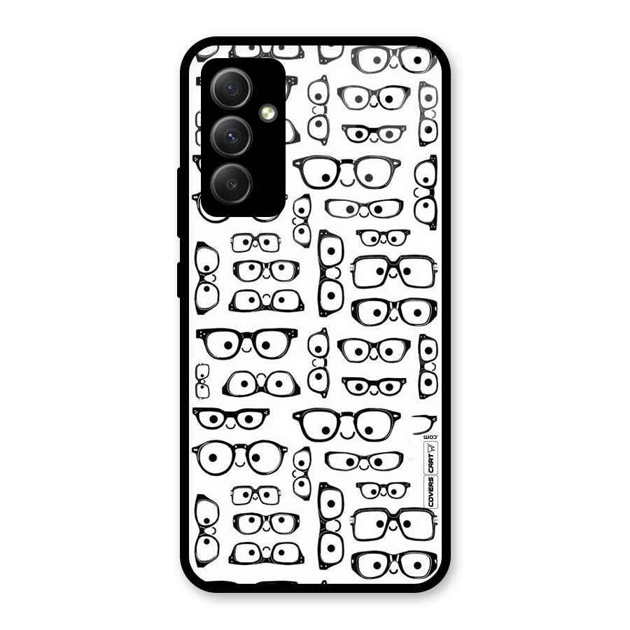 Nerdy Specs Glass Back Case for Galaxy A34