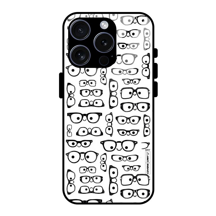Nerdy Specs Glass Back Case for iPhone 15 Pro