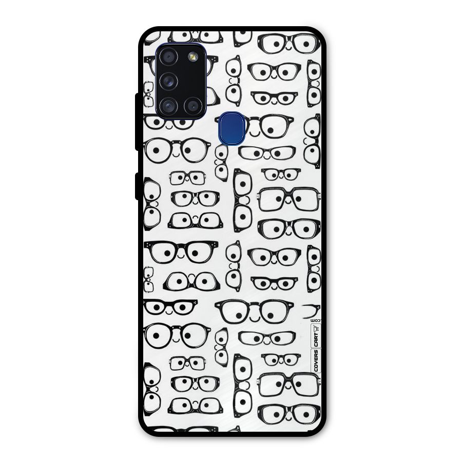 Nerdy Specs Metal Back Case for Galaxy A21s
