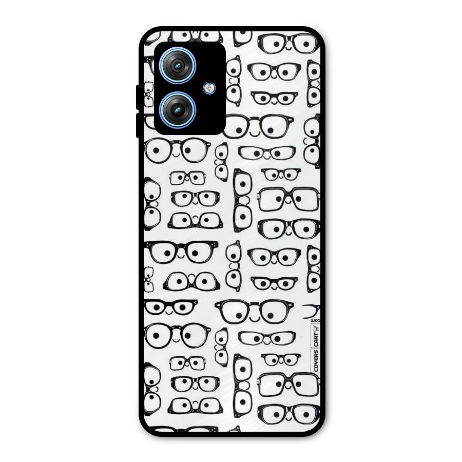 Nerdy Specs Metal Back Case for Moto G54