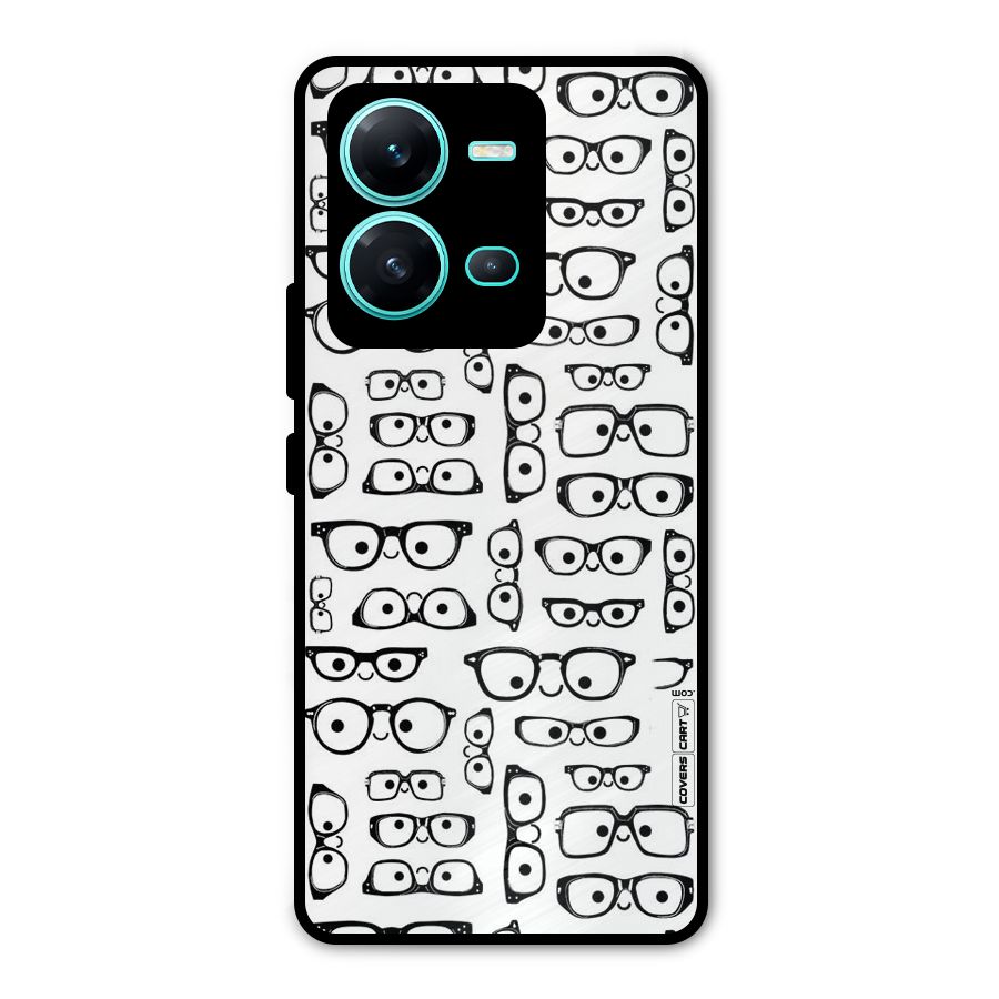 Nerdy Specs Metal Back Case for Vivo V25