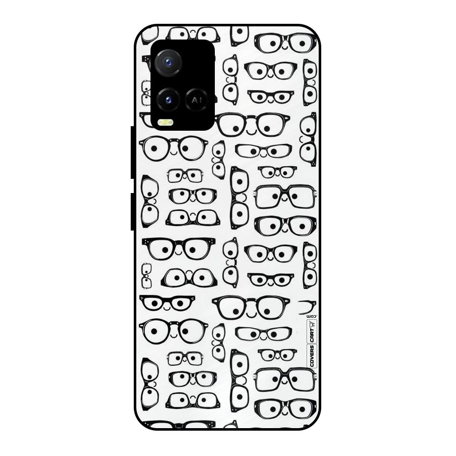 Nerdy Specs Metal Back Case for Vivo Y21G