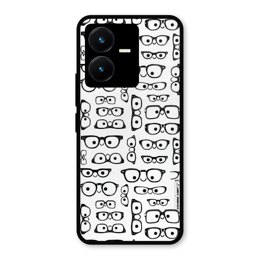 Nerdy Specs Metal Back Case for Vivo Y22s