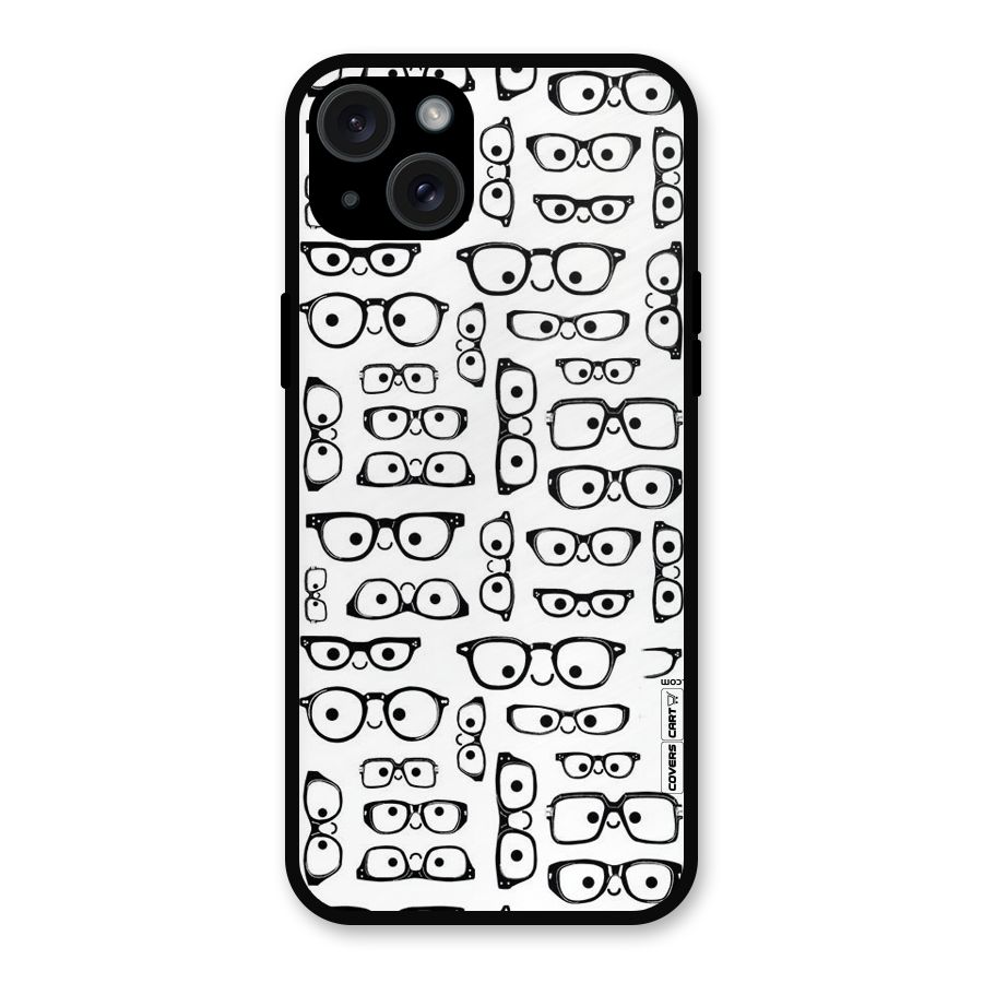 Nerdy Specs Metal Back Case for iPhone 15 Plus