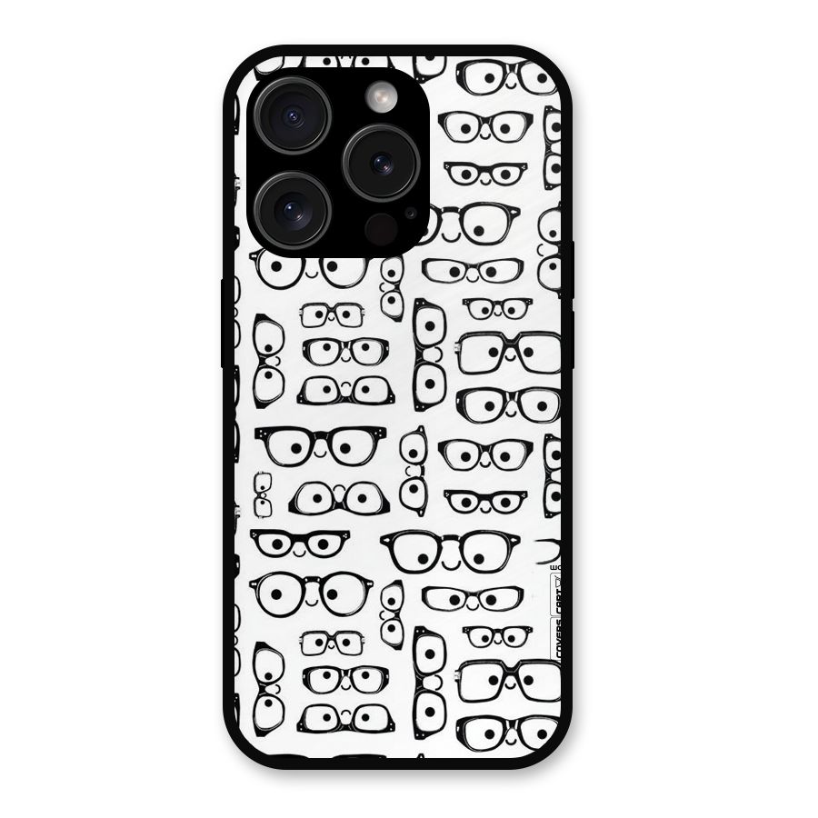 Nerdy Specs Metal Back Case for iPhone 15 Pro