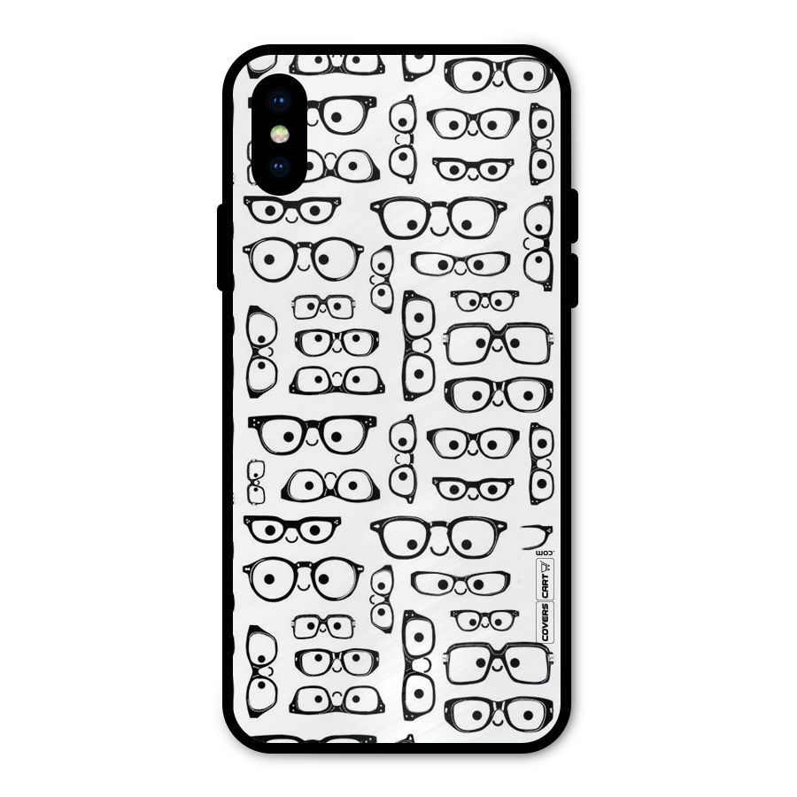 Nerdy Specs Metal Back Case for iPhone X
