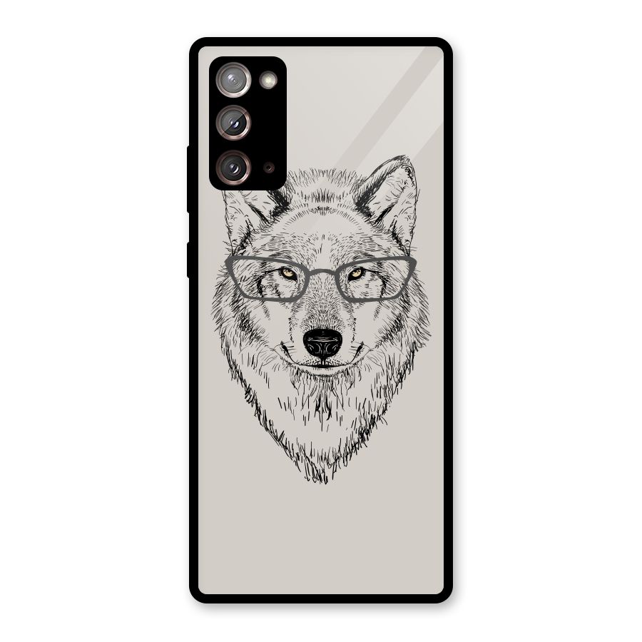 Nerdy Wolf Glass Back Case for Galaxy Note 20