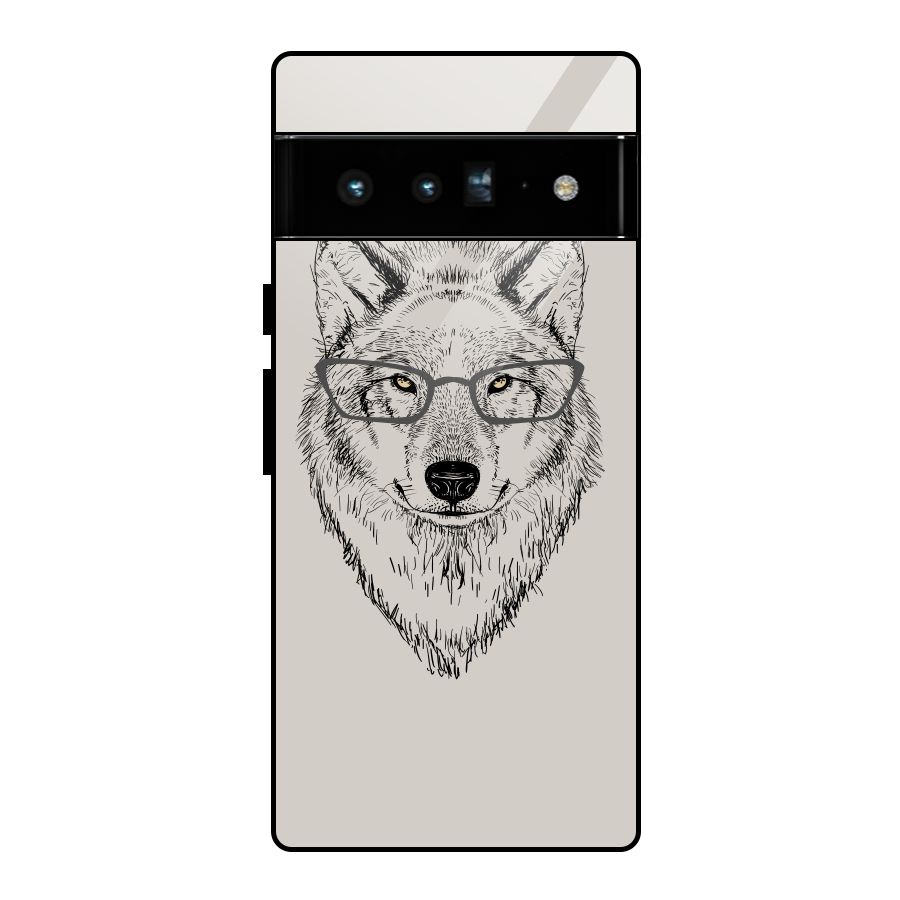 Nerdy Wolf Glass Back Case for Google Pixel 6 Pro