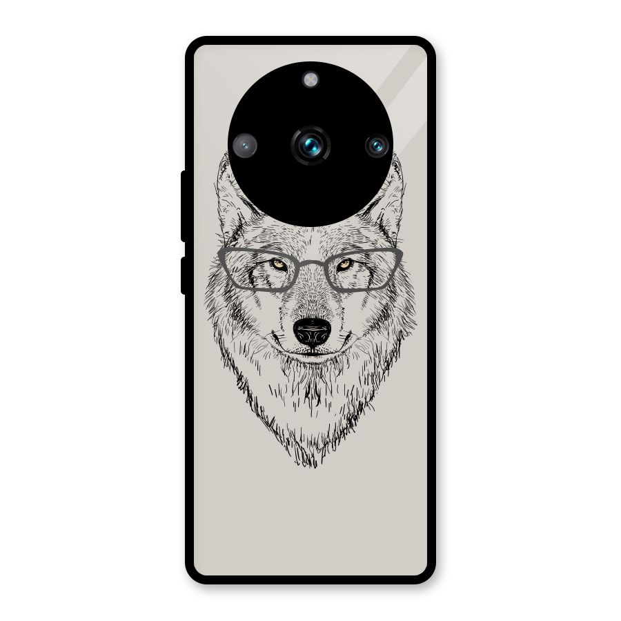 Nerdy Wolf Glass Back Case for Realme 11 Pro Plus