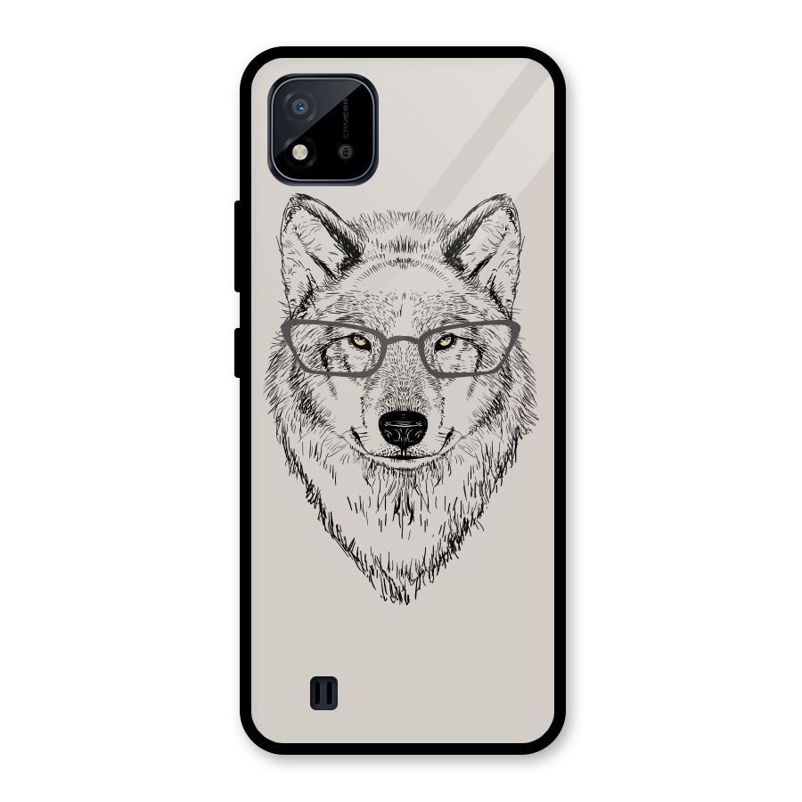 Nerdy Wolf Glass Back Case for Realme C11 2021