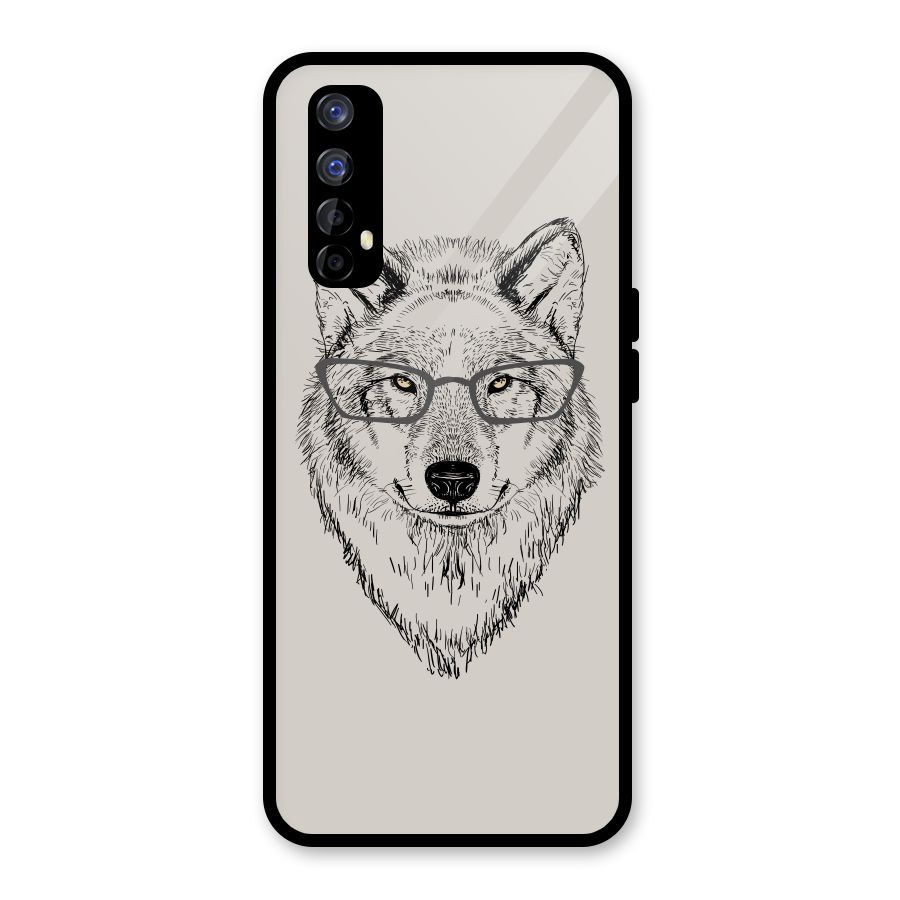 Nerdy Wolf Glass Back Case for Realme Narzo 20 Pro