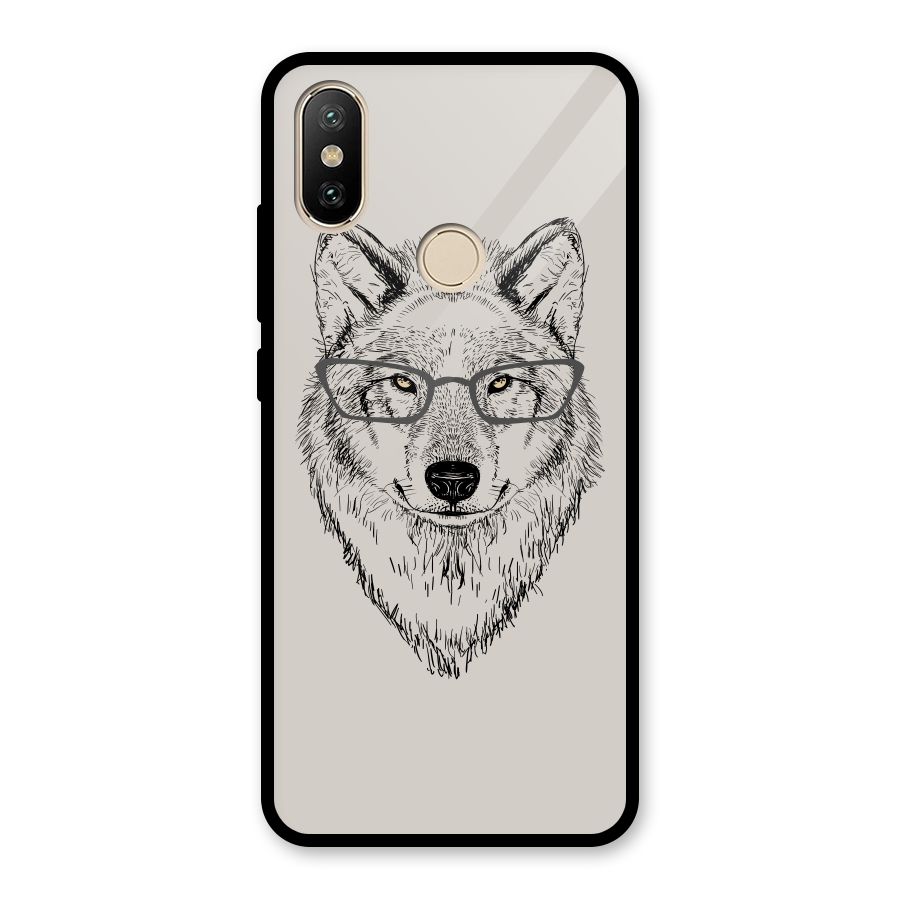 Nerdy Wolf Glass Back Case for Redmi A2
