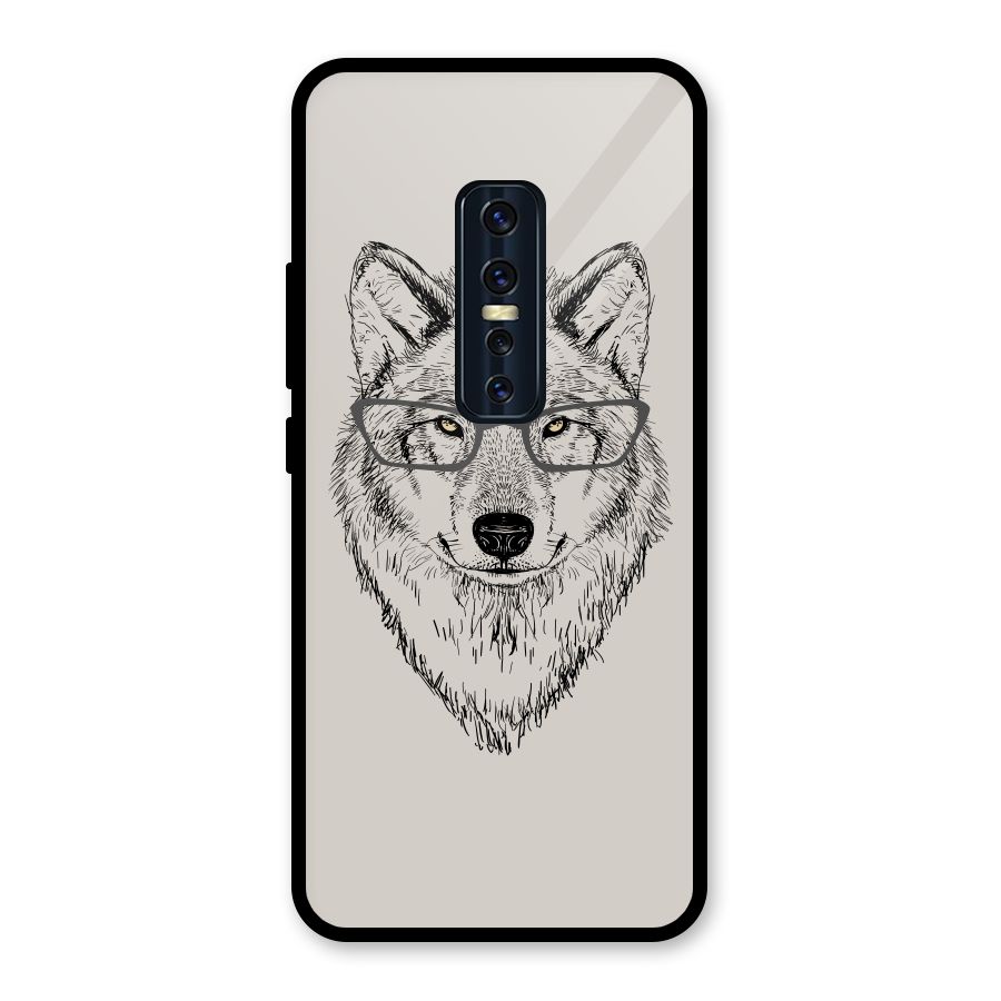Nerdy Wolf Glass Back Case for Vivo V17 Pro