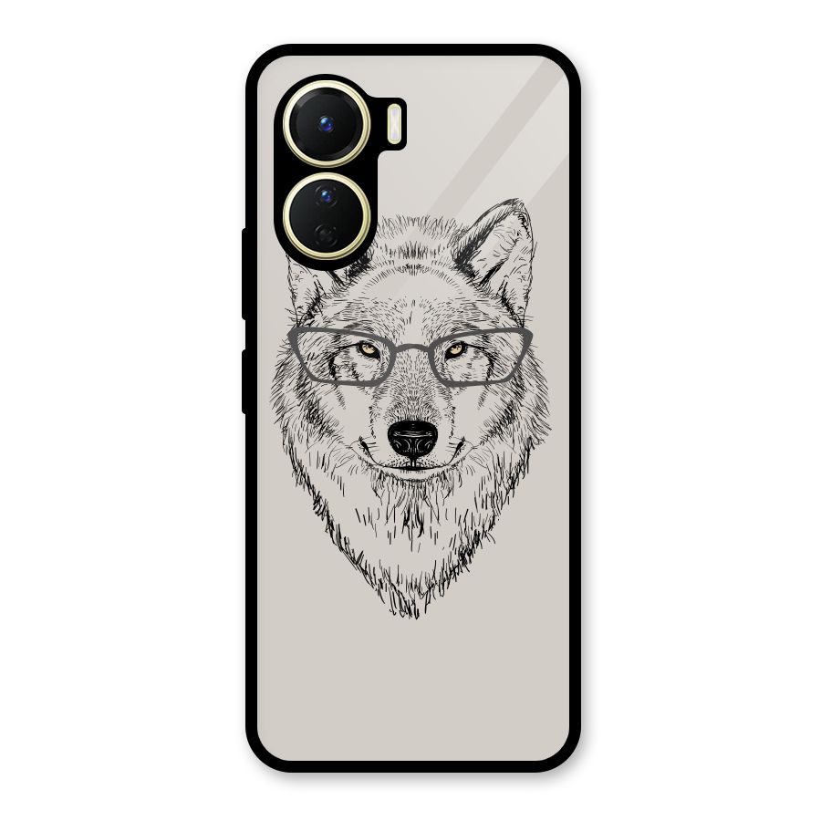 Nerdy Wolf Glass Back Case for Vivo Y16