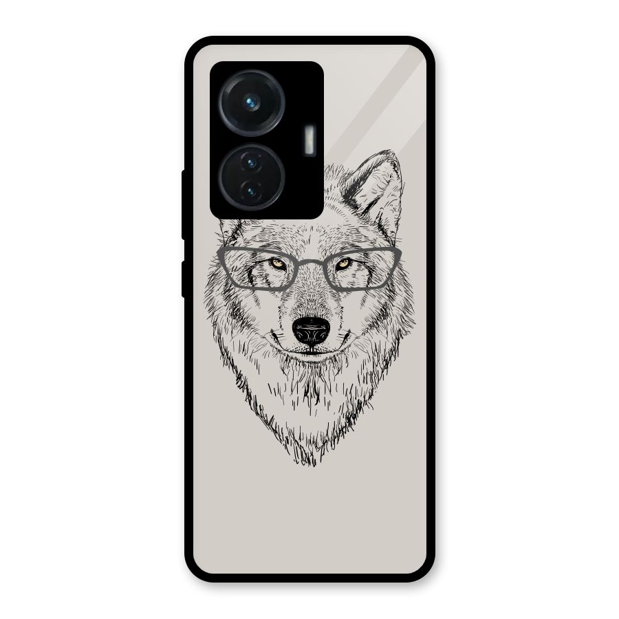 Nerdy Wolf Glass Back Case for iQOO Z6 44W