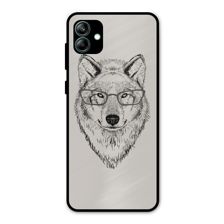 Nerdy Wolf Metal Back Case for Galaxy A04