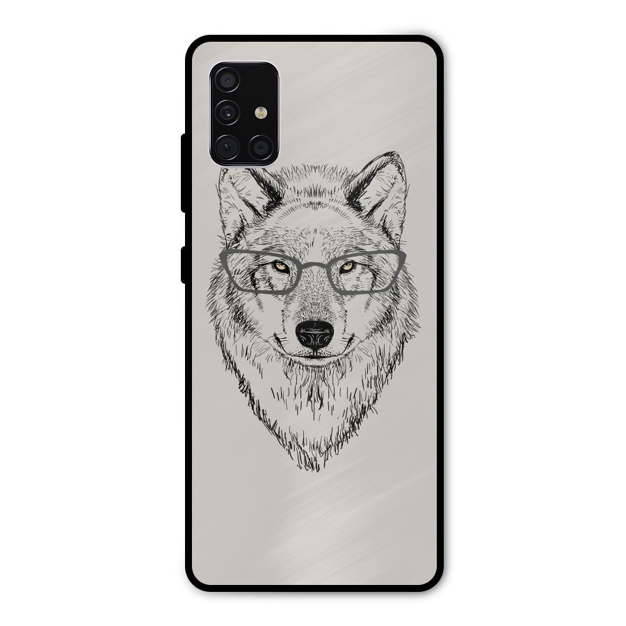 Nerdy Wolf Metal Back Case for Galaxy A51