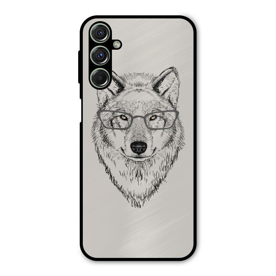 Nerdy Wolf Metal Back Case for Galaxy F34