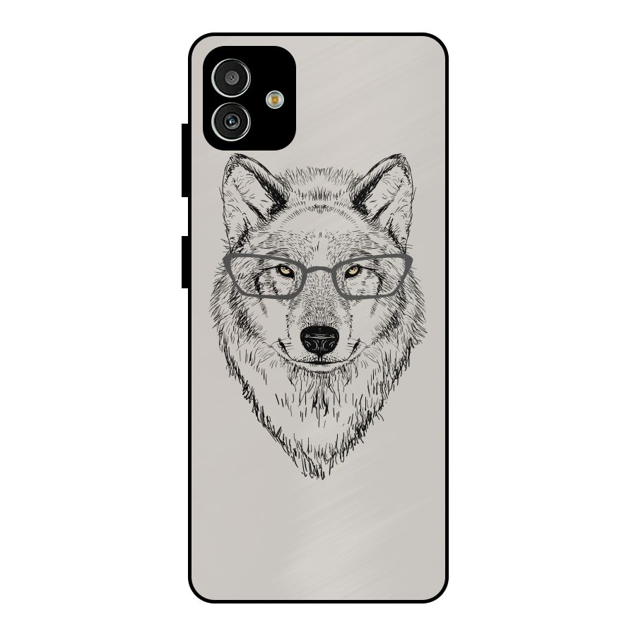 Nerdy Wolf Metal Back Case for Galaxy M13 5G