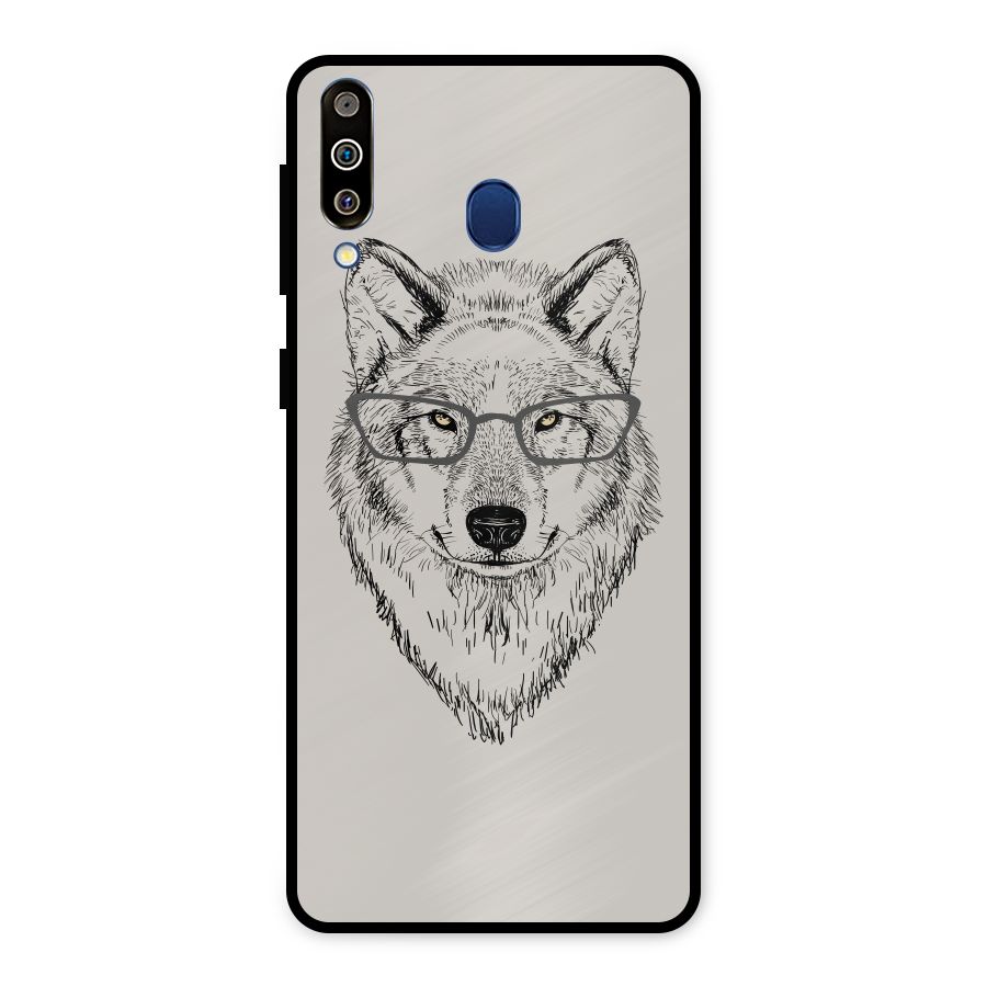 Nerdy Wolf Metal Back Case for Galaxy M30