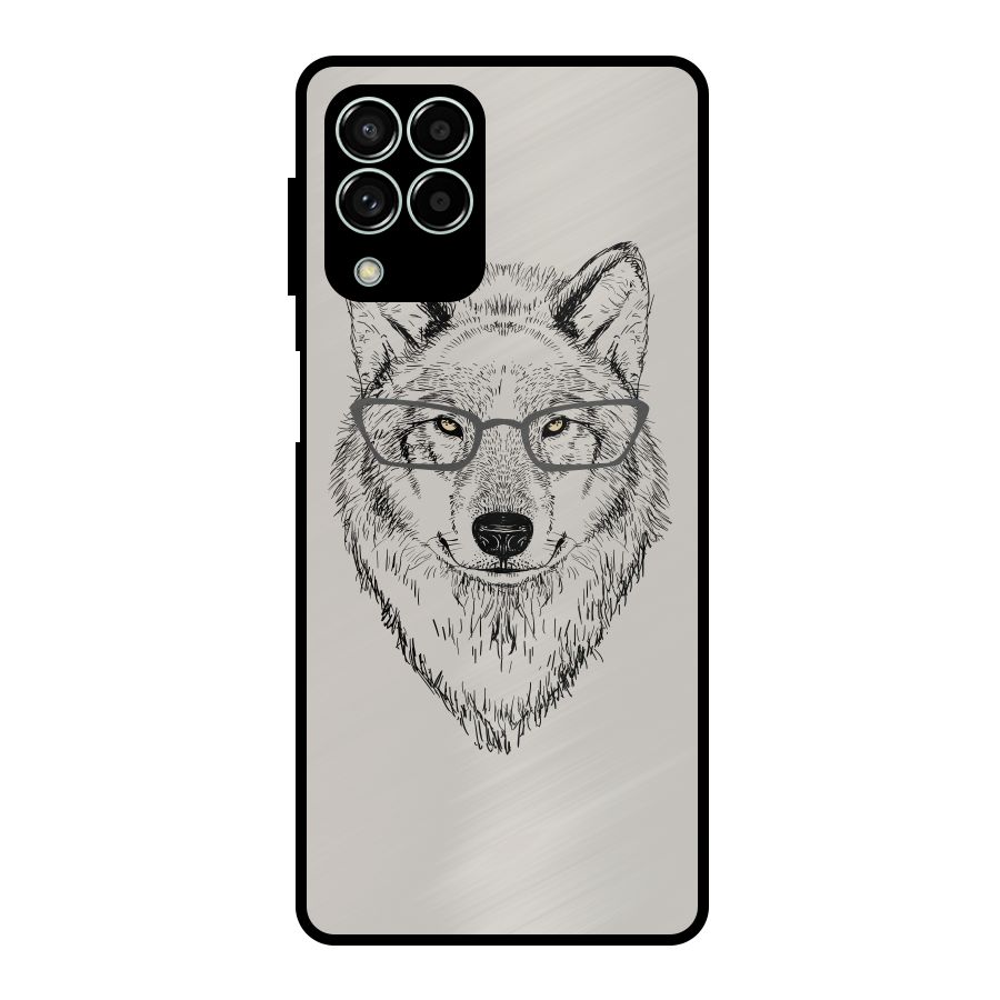 Nerdy Wolf Metal Back Case for Galaxy M33