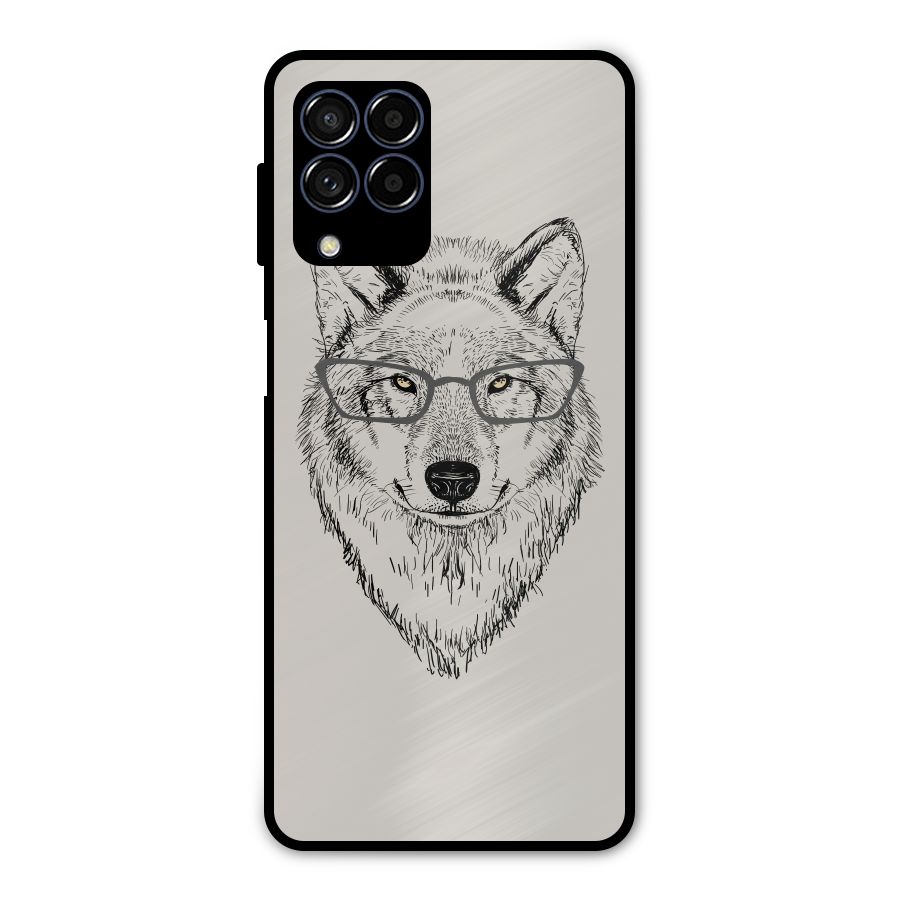 Nerdy Wolf Metal Back Case for Galaxy M53 5G