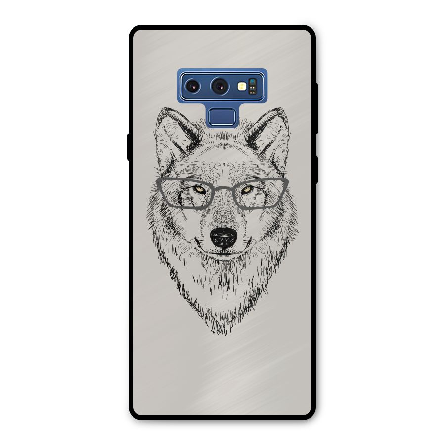Nerdy Wolf Metal Back Case for Galaxy Note 9