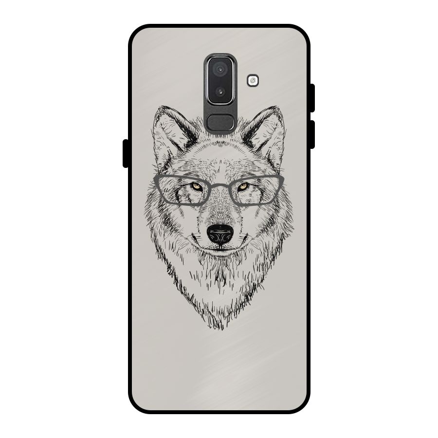 Nerdy Wolf Metal Back Case for Galaxy On8 (2018)